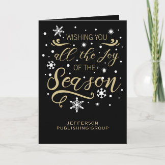 Black and Gold Elegant Modern Company Holiday