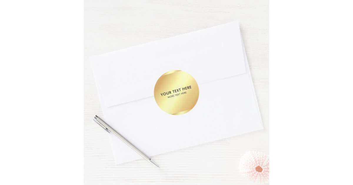 Black And Gold Elegant Modern Template Trendy Classic Round Sticker ...