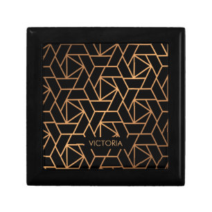 Black and Gold Elegant Pattern Gift Box