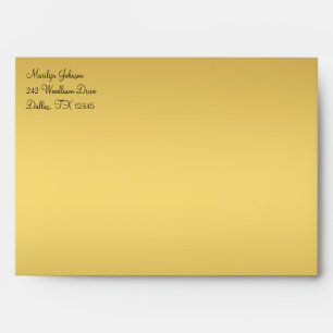 Black and Gold Envelope for 5"x7" Sizes