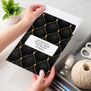 Black and Gold Envelope Mailers Personalized