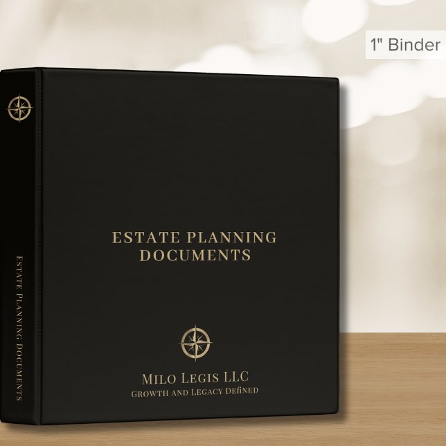Black and Gold Estate Plan Documents 3 Ring Binder (Creator Uploaded)
