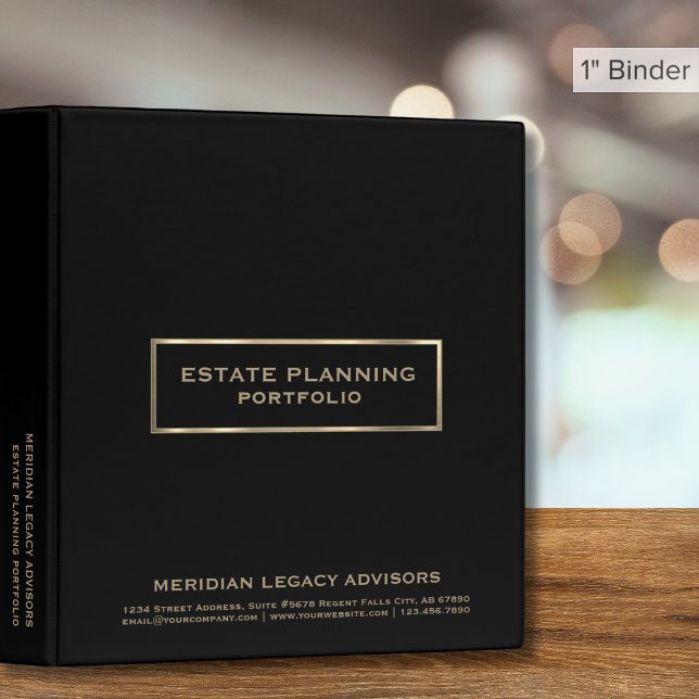 Black and Gold Estate Planning Documents 3 Ring Binder (Creator Uploaded)