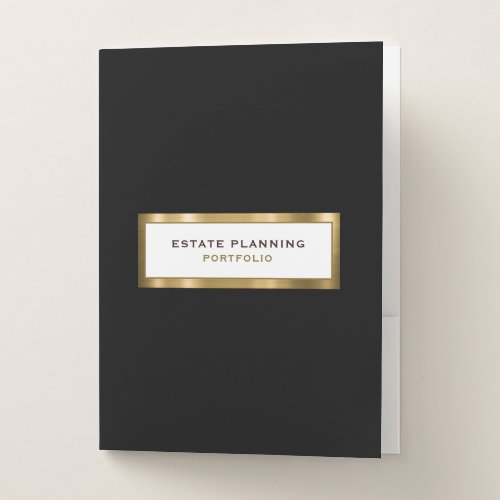 Black and Gold Estate Planning Pocket Folder