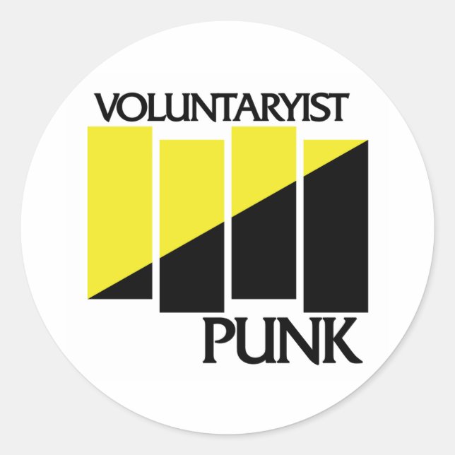 Black and Gold Flag Bars Classic Round Sticker (Front)