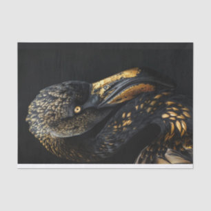 Black and Gold Flamingo1 Tissue Paper