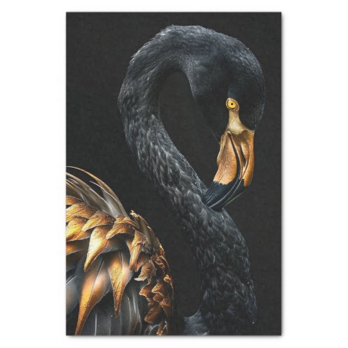 Black and Gold Flamingo5 Tissue Paper