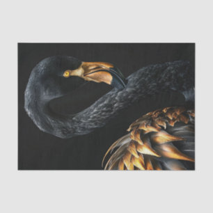 Black and Gold Flamingo5 Tissue Paper