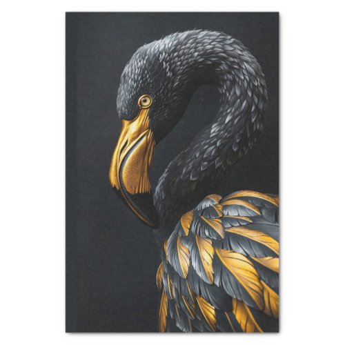 Black and Gold Flamingo8 Tissue Paper