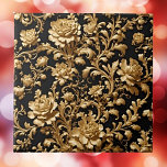 Black and Gold Flemish Baroque Ceramic Tile<br><div class="desc">Step into a realm where the ornate grandeur of Flemish Baroque meets the sleek sophistication of modern design with our "Black and Gold Flemish Baroque" Ceramic Tile. Feel the rich history and artistic complexity under your fingertips, as each tile imbues your space with an air of regal elegance and timeless...</div>