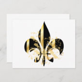 Black and Gold Fleur de Lis (Front/Back)