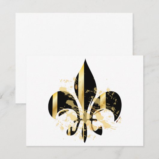 Black and Gold Fleur de Lis (Front/Back)