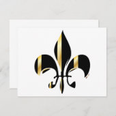 Black and Gold Fleur de Lis (Front/Back)