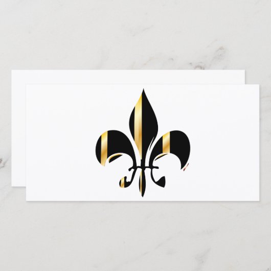 Black and Gold Fleur de Lis (Front/Back)