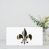 Black and Gold Fleur de Lis (Standing Front)