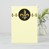 Black and Gold Fleur de lis (Standing Front)
