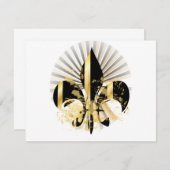 Black and Gold Fleur de Lis (Front/Back)