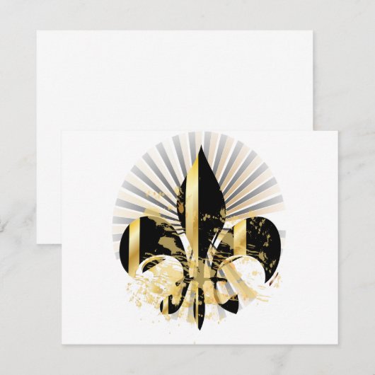 Black and Gold Fleur de Lis (Front/Back)