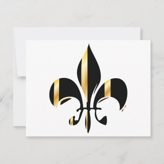 Black and Gold Fleur de Lis (Front)