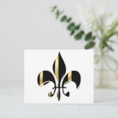 Black and Gold Fleur de Lis (Standing Front)
