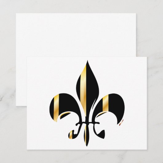 Black and Gold Fleur de Lis (Front/Back)