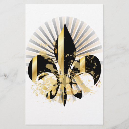 Black and Gold Fleur de Lis (Front)