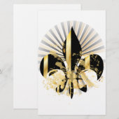 Black and Gold Fleur de Lis (Front/Back)