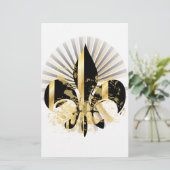 Black and Gold Fleur de Lis (Standing Front)