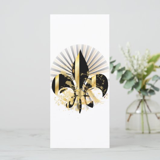 Black and Gold Fleur de Lis (Standing Front)