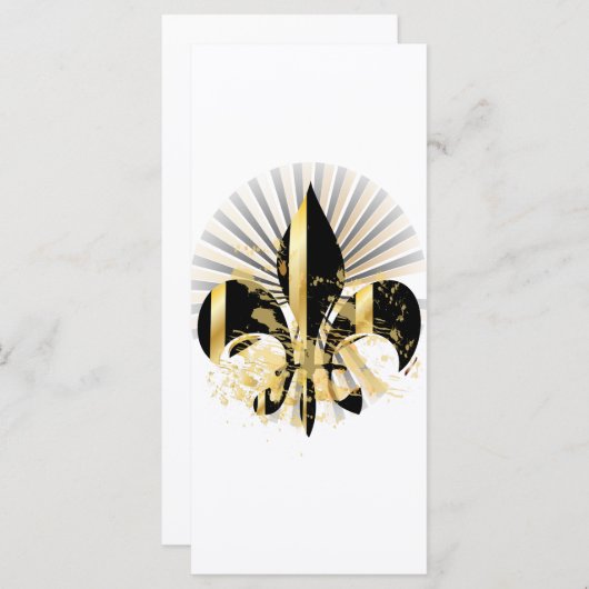 Black and Gold Fleur de Lis (Front/Back)