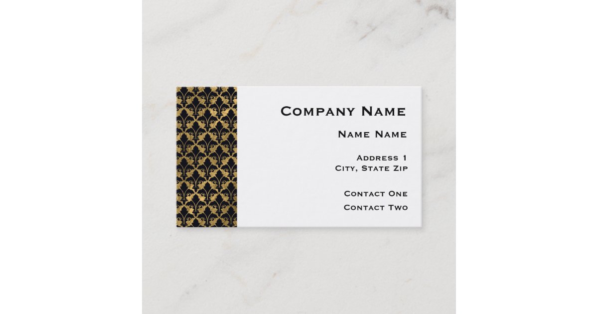 Black And Gold Fleur De Lis Border Business Card Zazzlecom