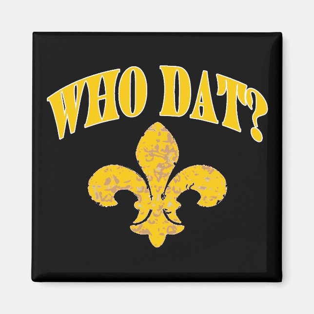Black and Gold Fleur De Lis Magnet (Front)
