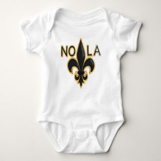 Black and Gold Fleur de Lis - NOLA Baby Bodysuit