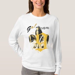 Black and Gold Fleur de Lis T-Shirt