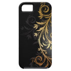 Black and Gold Floral Vine