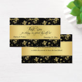 Black and Gold Floral Wedding Favor Tag (Desk)