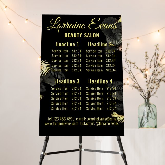 Black and Gold Foam Board (In Situ (Stand))