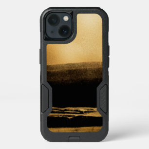 Black and Gold Foil Brush Stroke iPhone 13 Case
