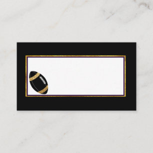 Black and Gold Football 2 Wedding Place Card