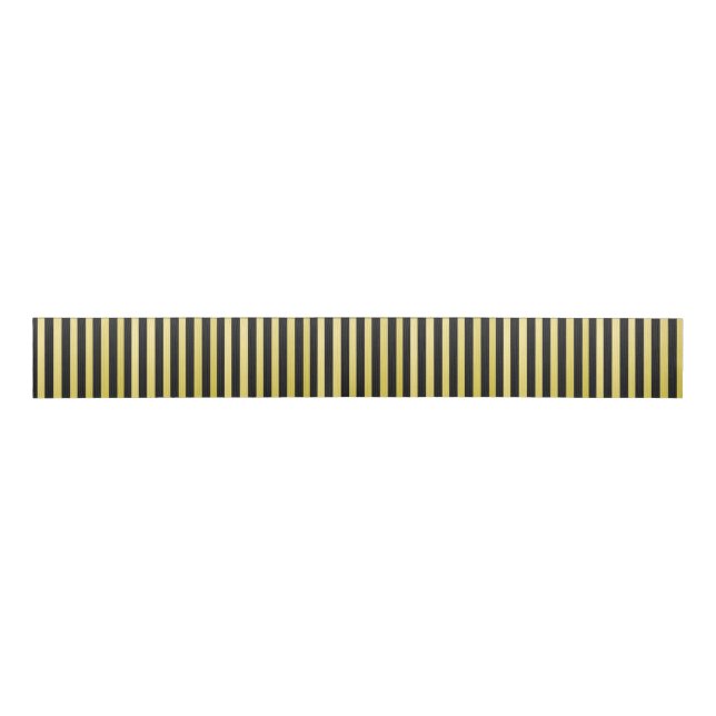 Black and Gold For Men Striped Ribbon (Front)