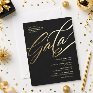 Black and Gold Gala Invitation