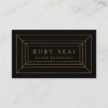 Black And Gold Gemstone Chic Business Card at Zazzle
