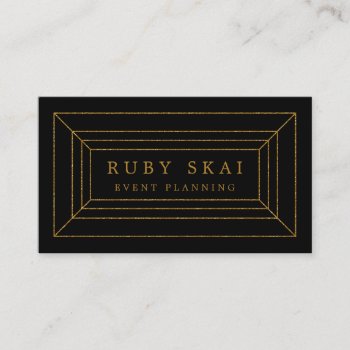 Black And Gold Gemstone Chic Business Card by BusinessCardCentre at Zazzle