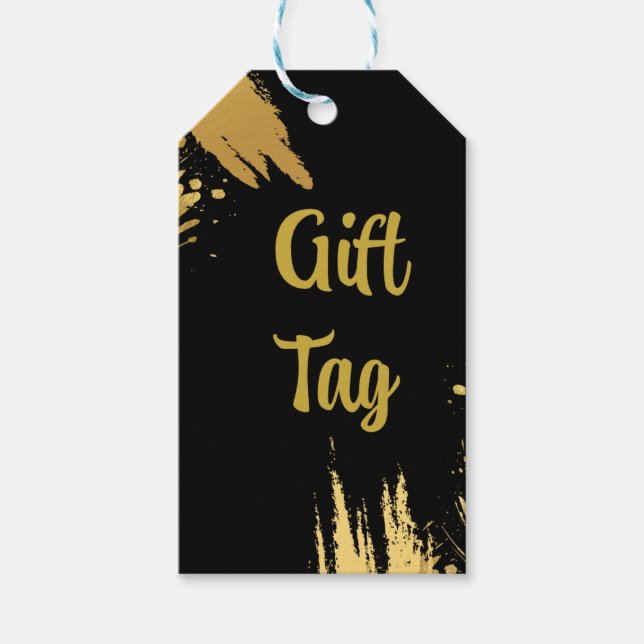 Black and Gold Gift Tag (Front)