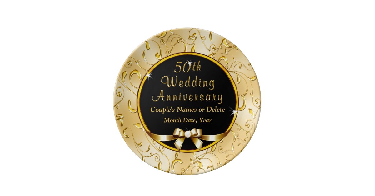 Black and Gold 50th Wedding Anniversary Gifts. 
