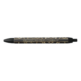 Black and Gold Giraffe Pattern Pen