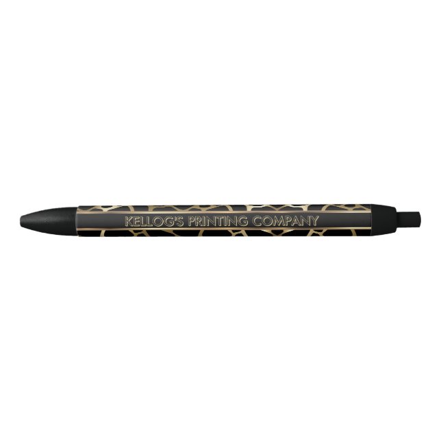 Black and Gold Giraffe Pattern Pen (Front)