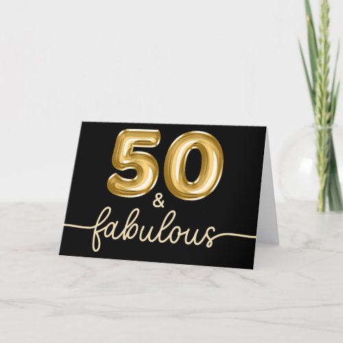 Black and Gold Glam 50 and Fabulous