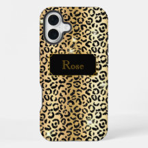 Black and Gold glamorous lepard print