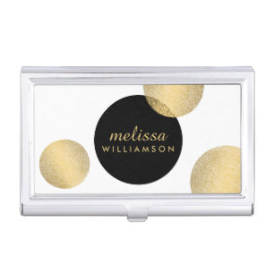 Black and Gold Glamour and Beauty Card Case